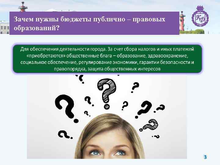 Зачем нужны бюджеты публично – правовых образований? 3 