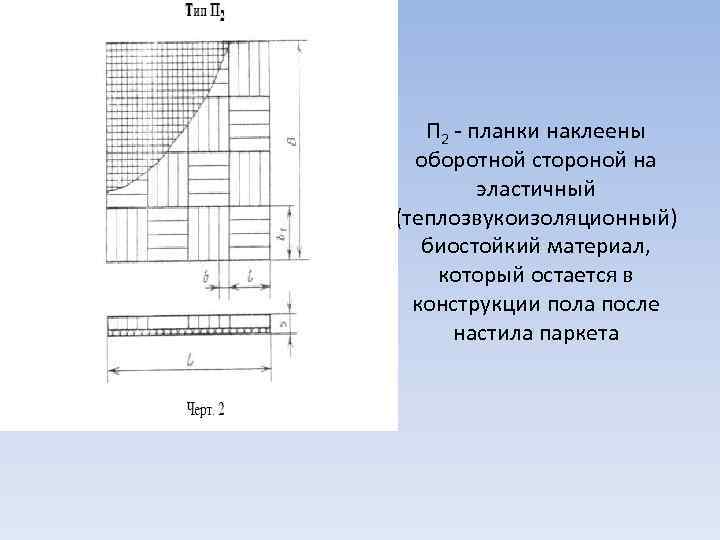 П 2 - планки наклеены оборотной стороной на эластичный (теплозвукоизоляционный) биостойкий материал, который остается