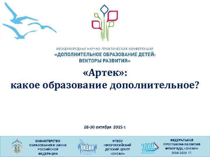  «Артек» : какое образование дополнительное? 