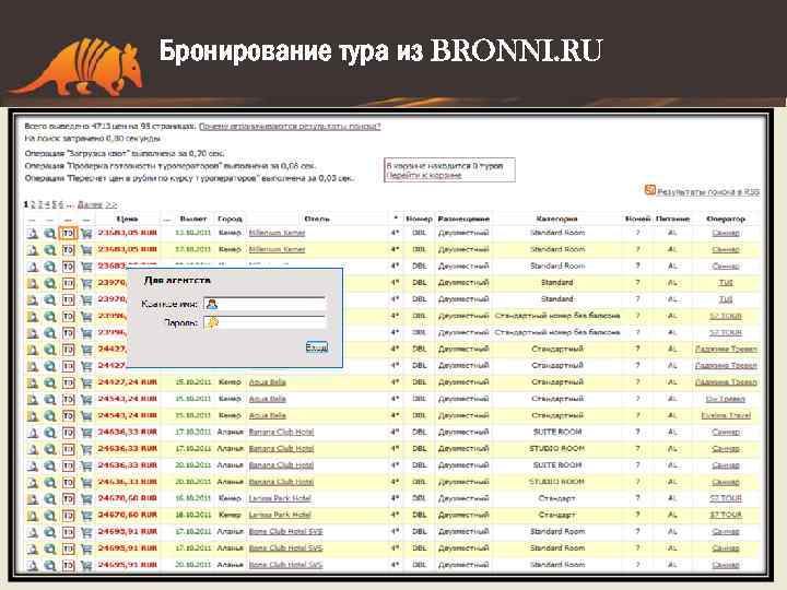 Бронирование тура из BRONNI. RU 