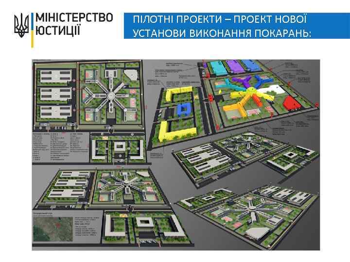 ПІЛОТНІ ПРОЕКТИ – ПРОЕКТ НОВОЇ УСТАНОВИ ВИКОНАННЯ ПОКАРАНЬ: 