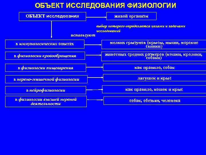 Исследования физиологии