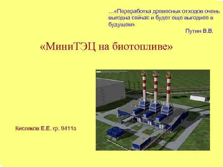 … «Переработка древесных отходов очень выгодна сейчас и будет еще выгоднее в будущем» Путин