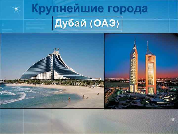 Крупнейшие города Дубай ( ОАЭ ) 