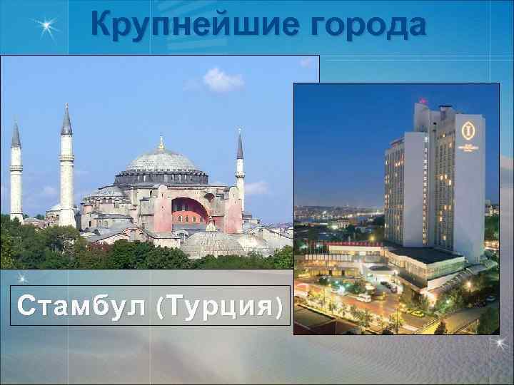 Крупнейшие города Стамбул ( Турция ) 