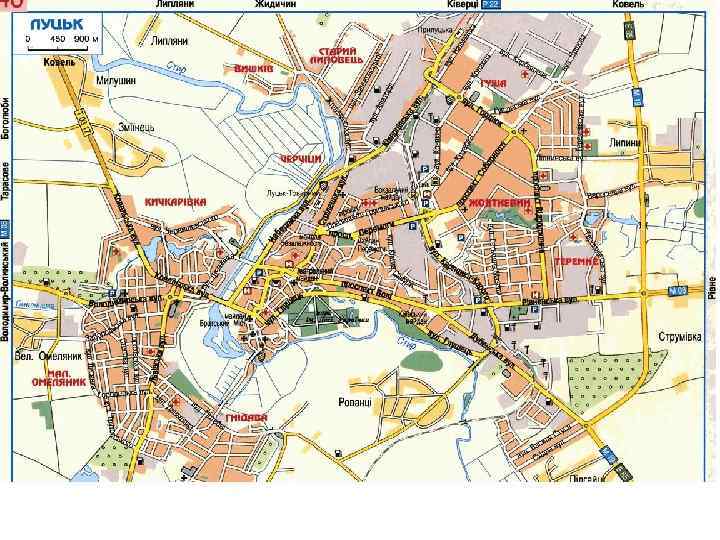 Карта міста Луцька 