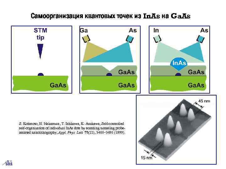 Самоорганизация квантовых точек из In. As на Ga. As S. Kohmoto, H. Nakamura, T.