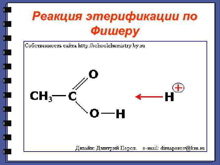 Реакция этерификации по Фишеру 