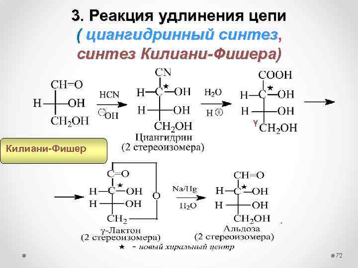 Синтез углеводов. Синтез Килиани Фишера. Синтез по методу Килиани Фишера. Оксинитрильный Синтез удлинение цепи альдоз. Реакции удлинения углеродной цепи.