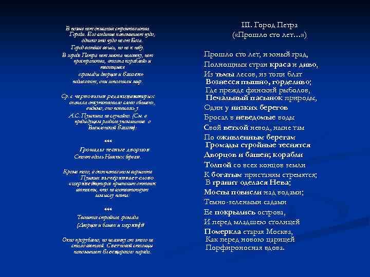 В поэме нет описания строительства Города. Его создание напоминает чудо, однако это чудо не