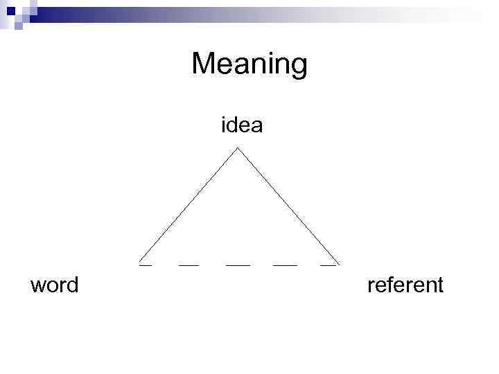 Meaning idea word referent 
