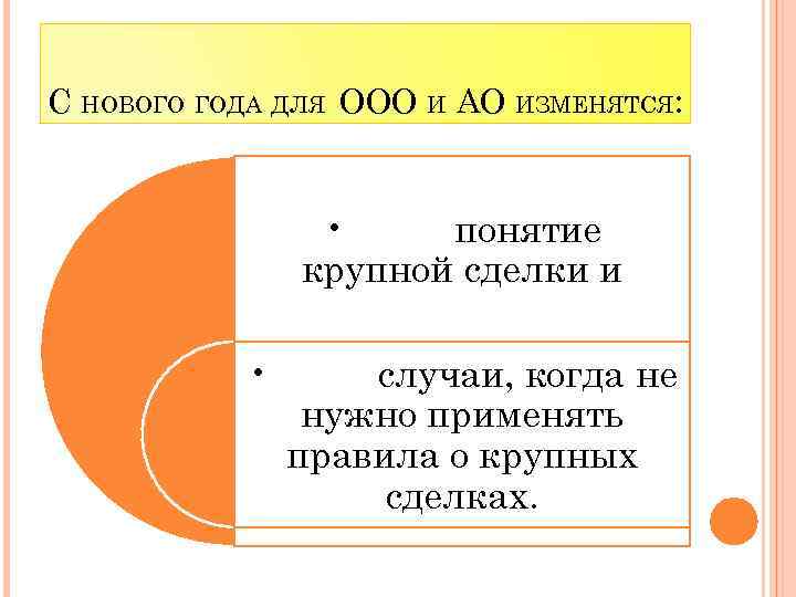 С НОВОГО ГОДА ДЛЯ ООО И АО ИЗМЕНЯТСЯ: • понятие крупной сделки и •