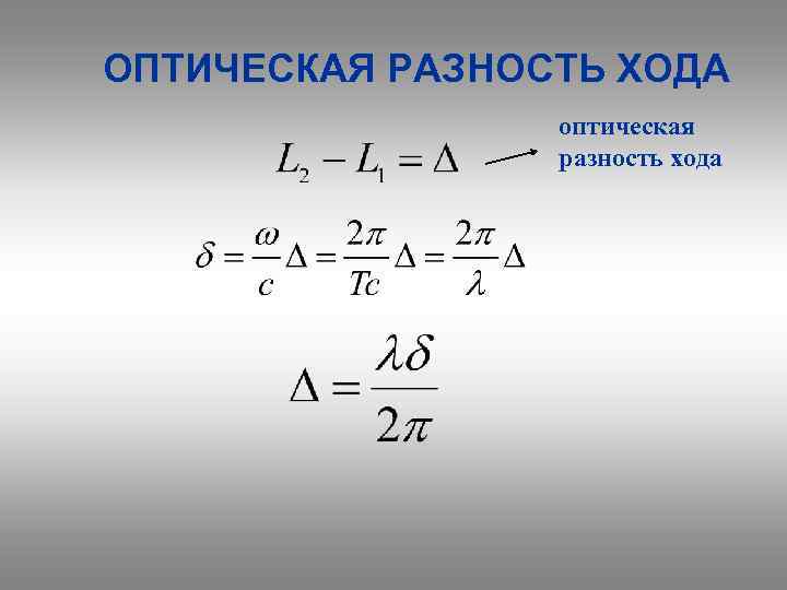 Оптическая разность хода рисунок