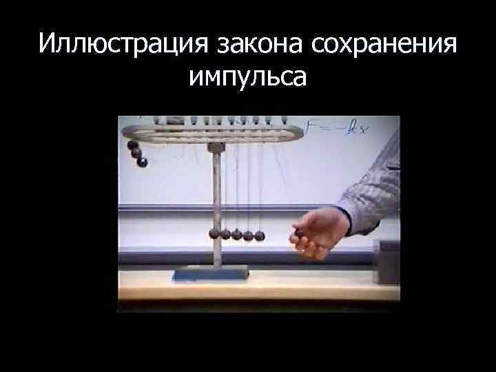 Иллюстрация закона сохранения импульса 