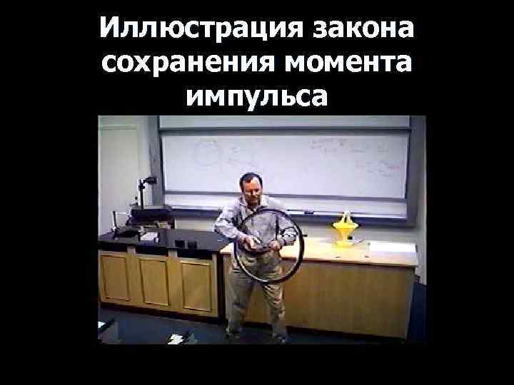 Иллюстрация закона сохранения момента импульса 