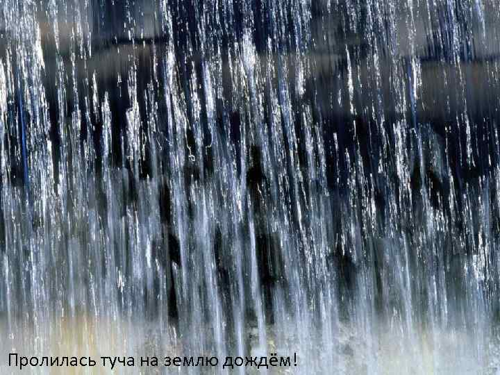 Пролилась туча на землю дождём! 
