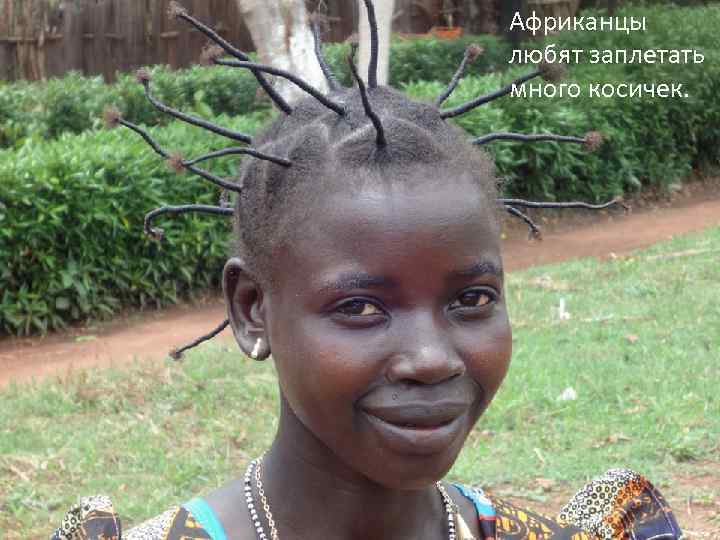 Африканцы любят заплетать много косичек. 