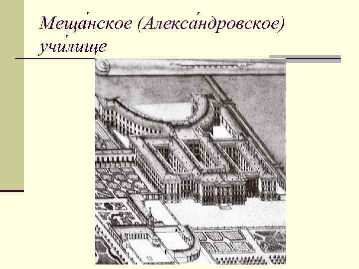Меща нское (Алекса ндровское) учи лище 