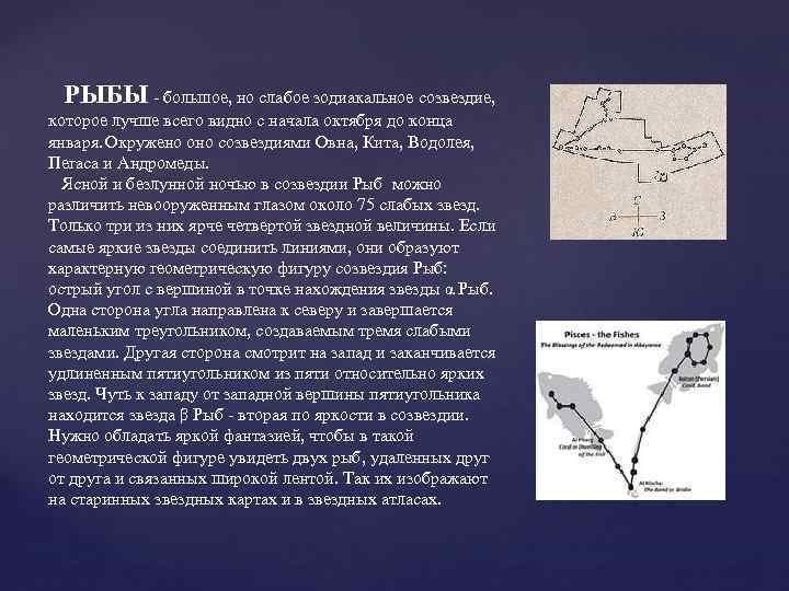 Презентация про созвездие рыбы