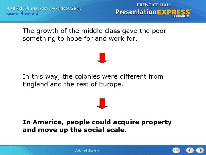 Chapter 4 Section 2 The growth of the middle class gave the poor something