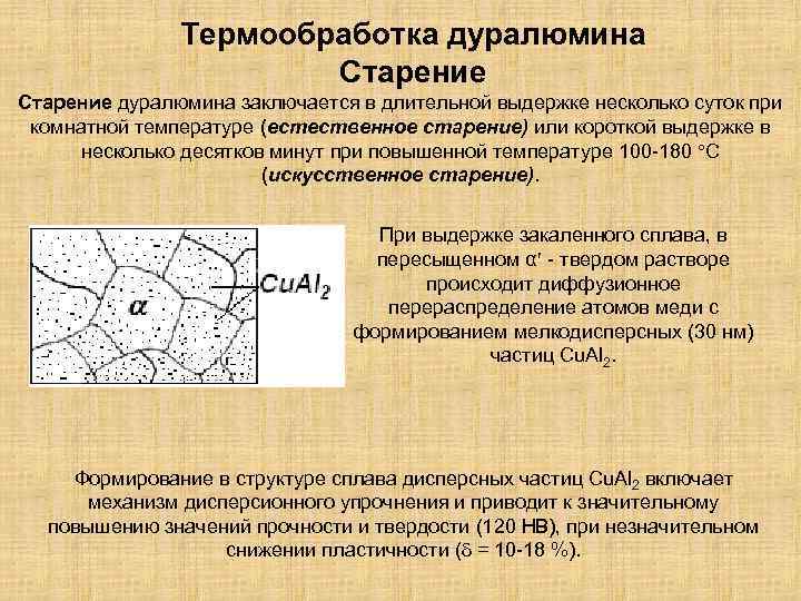 При комнатной температуре представляет собой. Диралюмин термообработка дерралюминна. Дуралюмин термическая обработка дуралюмина. Структура сплава после закалки и старения. Старение это материаловедение.