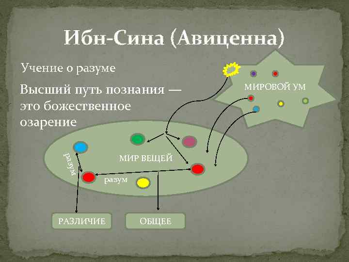 Ибн-Сина (Авиценна) Учение о разуме Высший путь познания — это божественное озарение разу МИР