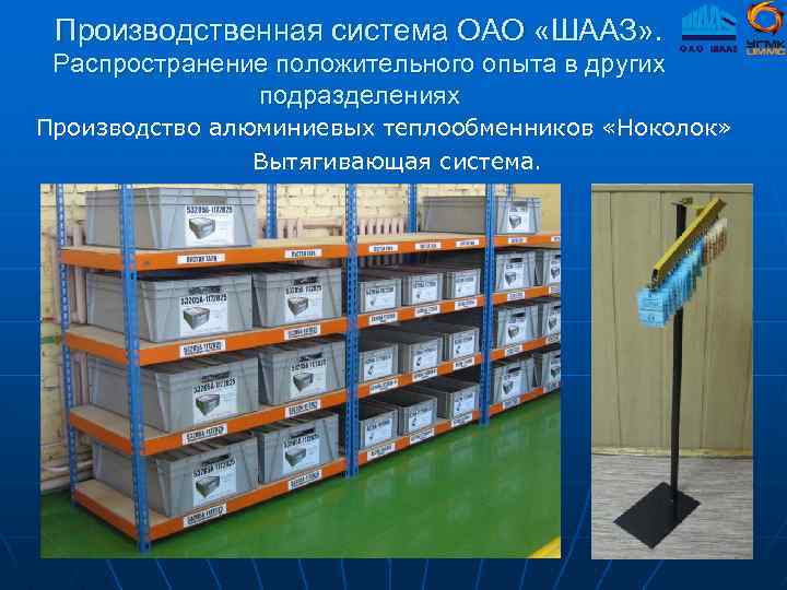 Производственная система ОАО «ШААЗ» . Распространение положительного опыта в других подразделениях Производство алюминиевых теплообменников