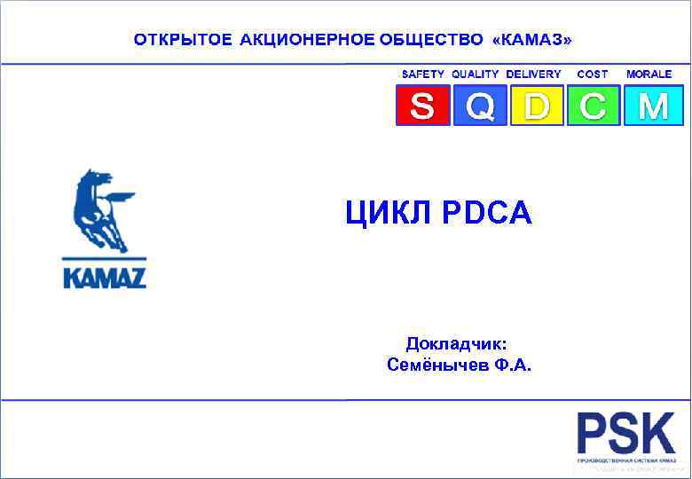 ЦИКЛ РDСА Докладчик: Семёнычев Ф. А. 