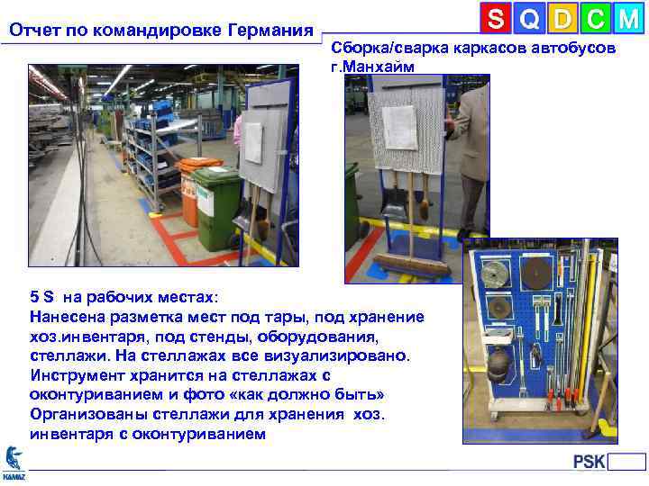 Отчет по командировке Германия Сборка/сварка каркасов автобусов г. Манхайм 5 S на рабочих местах: