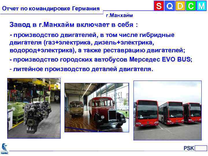 Отчет по командировке Германия г. Манхайм Завод в г. Манхайм включает в себя :