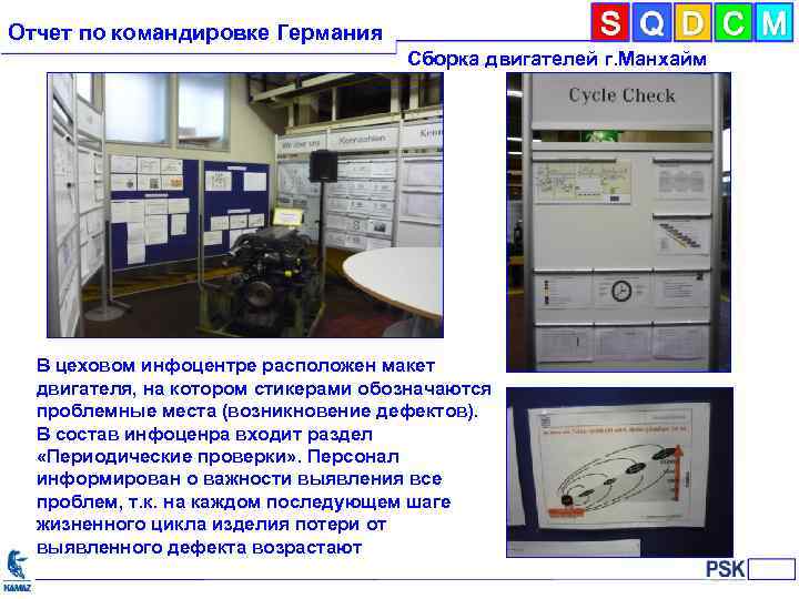 Отчет по командировке Германия Сборка двигателей г. Манхайм В цеховом инфоцентре расположен макет двигателя,