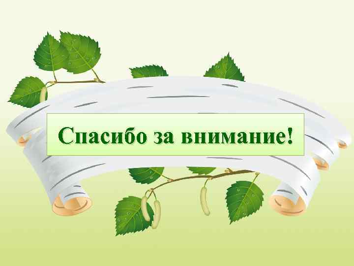 Спасибо за внимание! 