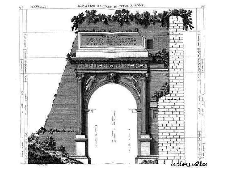 Схемы фасадов арки императора тита и арки императора константина в риме