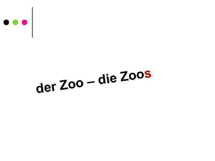 der Zoos – die Zoo 