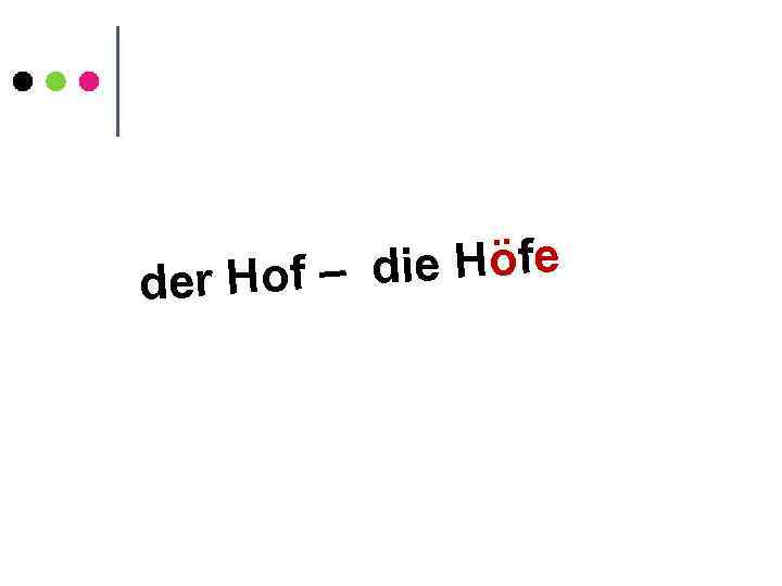 die Höfe der Hof – 