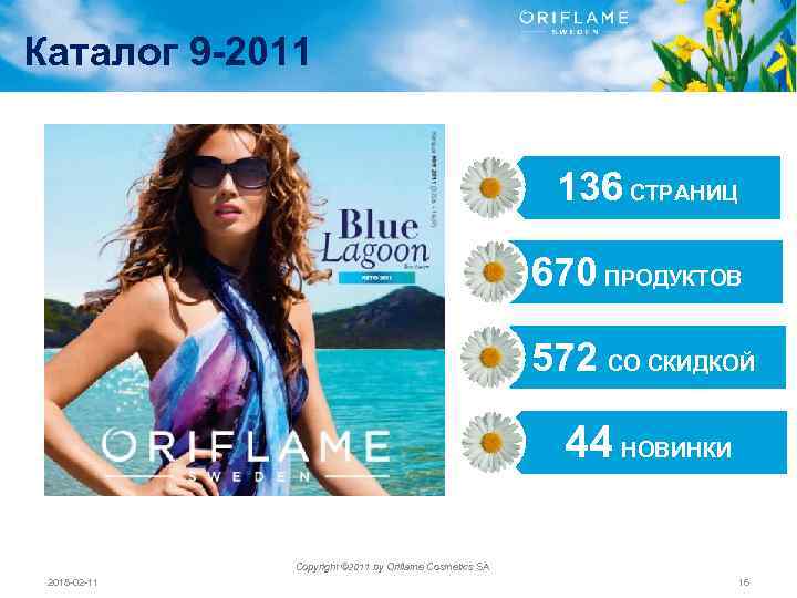 Каталог 9 -2011 136 СТРАНИЦ 670 ПРОДУКТОВ 572 СО СКИДКОЙ 44 НОВИНКИ Copyright ©