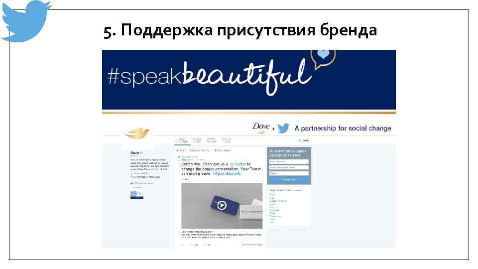 5. Поддержка присутствия бренда 