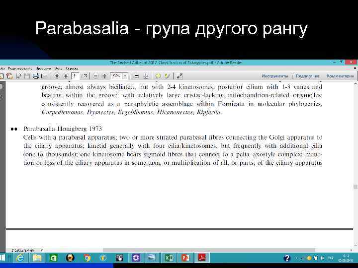 Parabasalia - група другого рангу 18. 02. 2018 15 