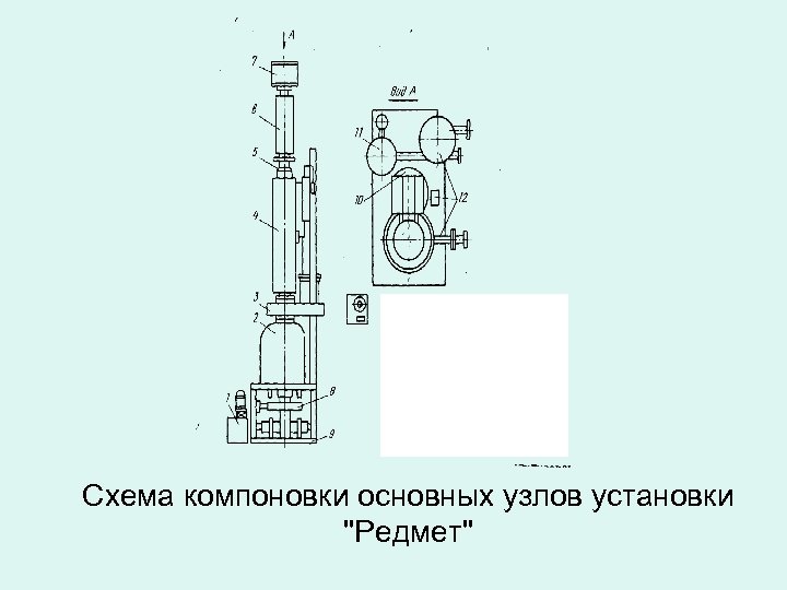 Схема компоновки основных узлов установки 