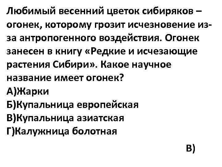 Любимый весенний цветок сибиряков – огонек, которому грозит исчезновение изза антропогенного воздействия. Огонек занесен