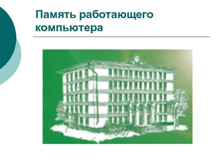 Память работающего компьютера 