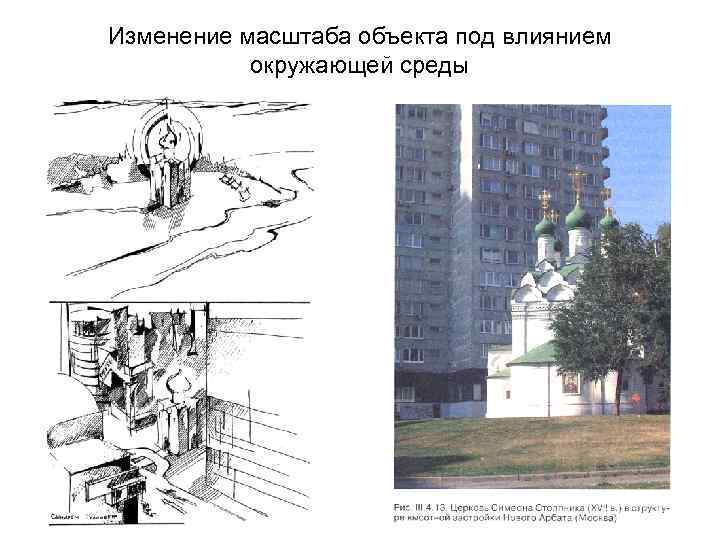 Изменение масштаба объекта под влиянием окружающей среды 