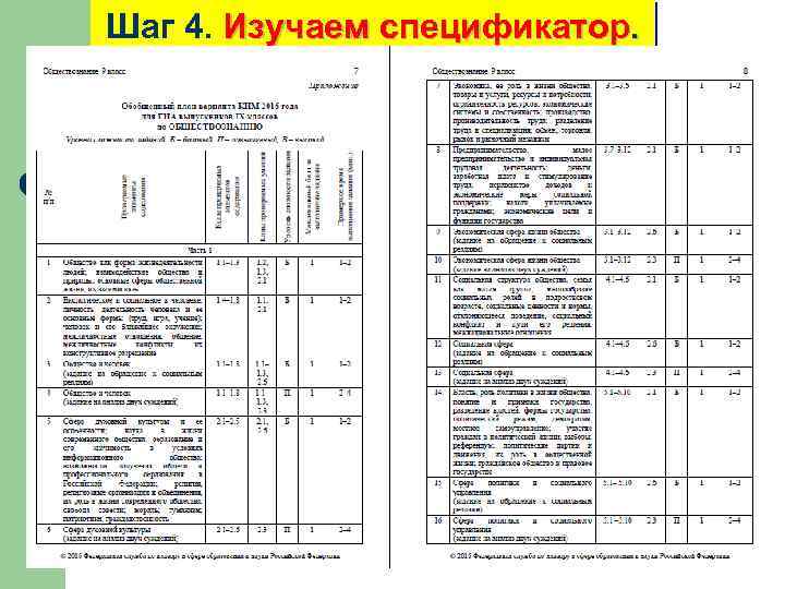 Шаг 4. Изучаем спецификатор. 