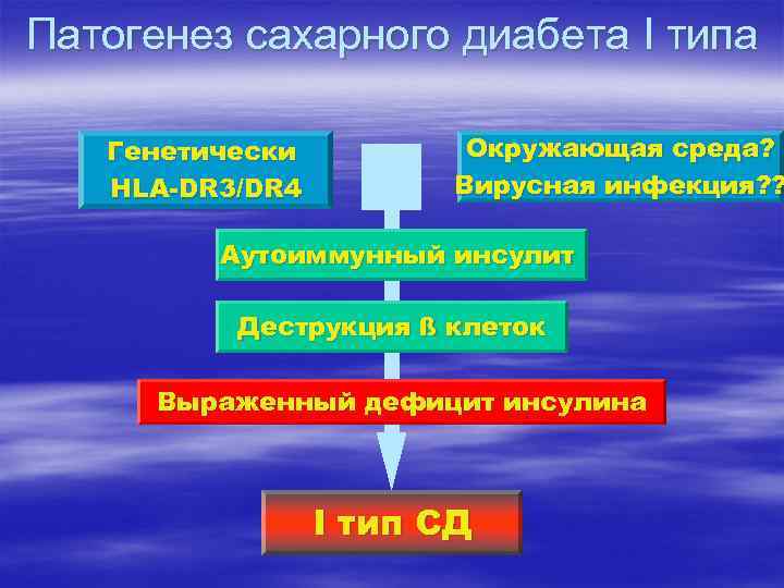 Этиология и патогенез сахарного диабета 1 типа презентация