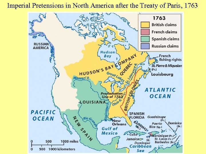 Imperial Pretensions in North America after the Treaty of Paris, 1763 