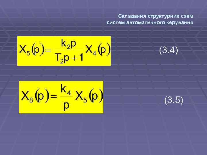 Складання структурних схем систем автоматичного керування (3. 4) (3. 5) 