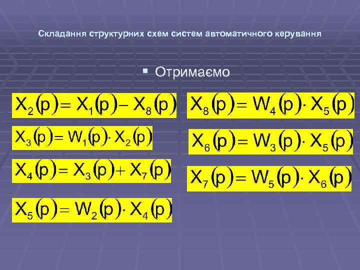 Складання структурних схем систем автоматичного керування § Отримаємо 