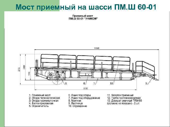 Мост приемный на шасси ПМ. Ш 60 -01 