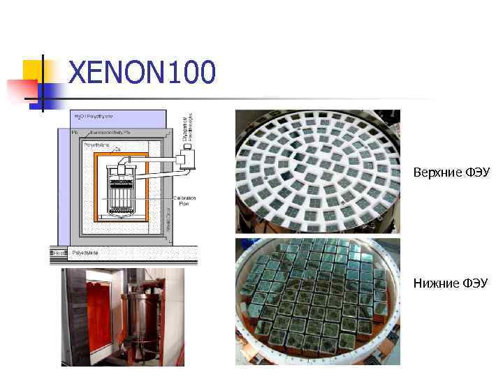 XENON 100 Верхние ФЭУ Нижние ФЭУ 