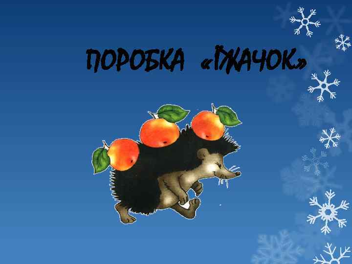 ПОРОБКА «ЇЖАЧОК» 